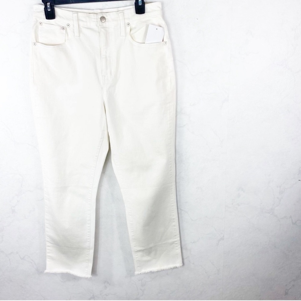 Madewell Off White Denim Relaxed  Ankle Jeans